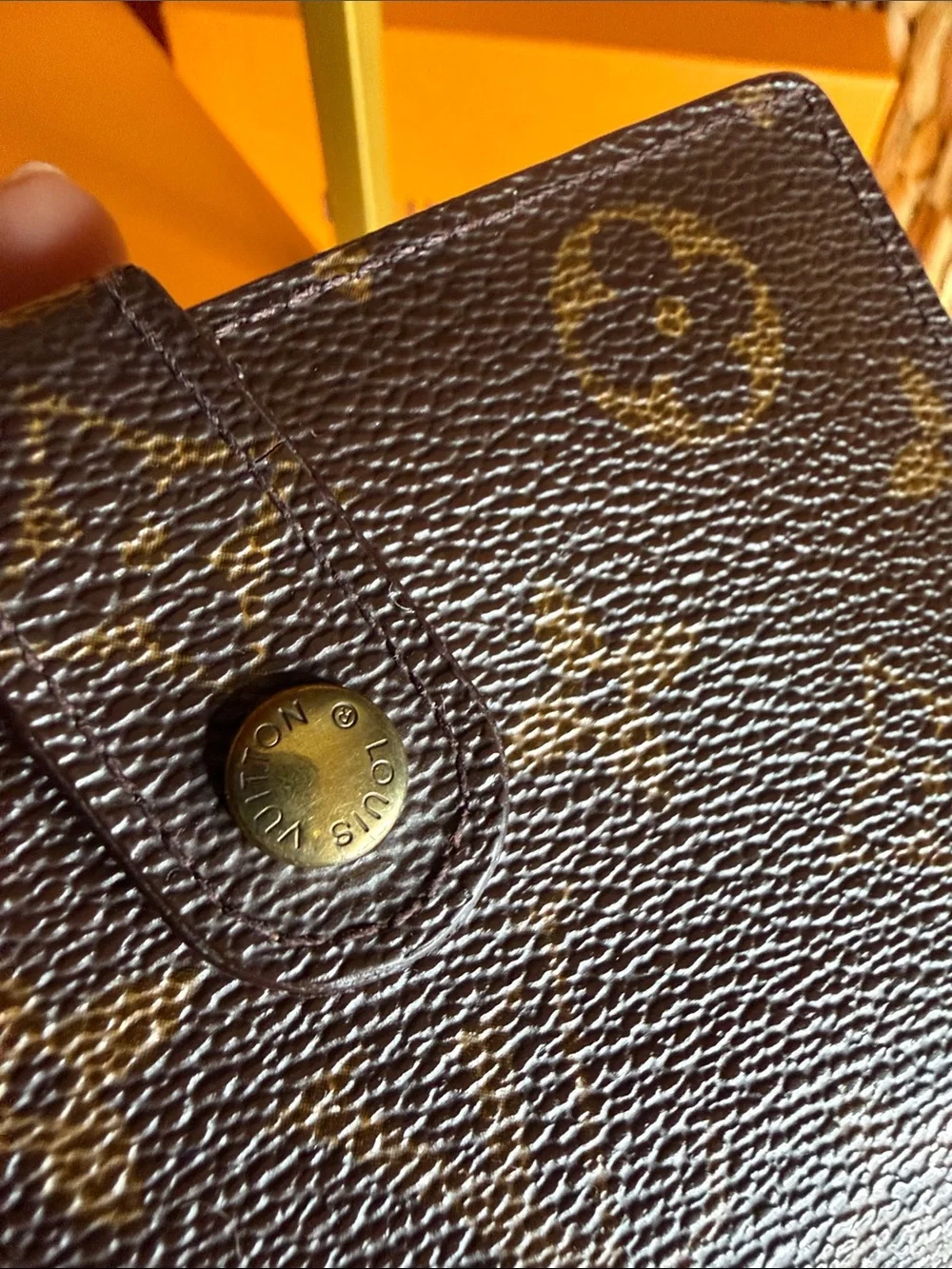 Louis Vuitton Monogram Canvas Snap Wallet in Dark Brown